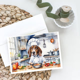 American English Coonhound The Chef Greeting Cards Pack of 8