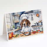 American English Coonhound The Chef Greeting Cards Pack of 8