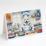 American Eskimo The Chef Greeting Cards Pack of 8