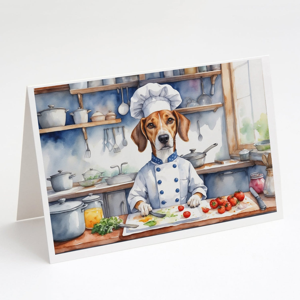 American Foxhound The Chef Greeting Cards Pack of 8