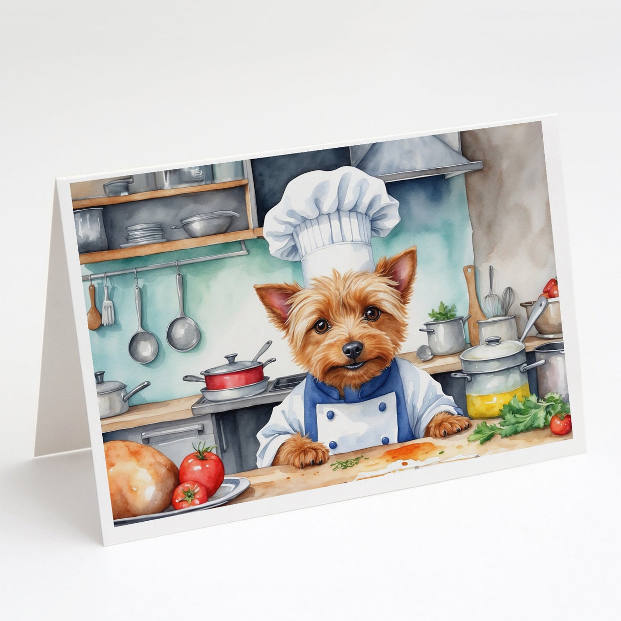 Australian Terrier The Chef Greeting Cards Pack of 8