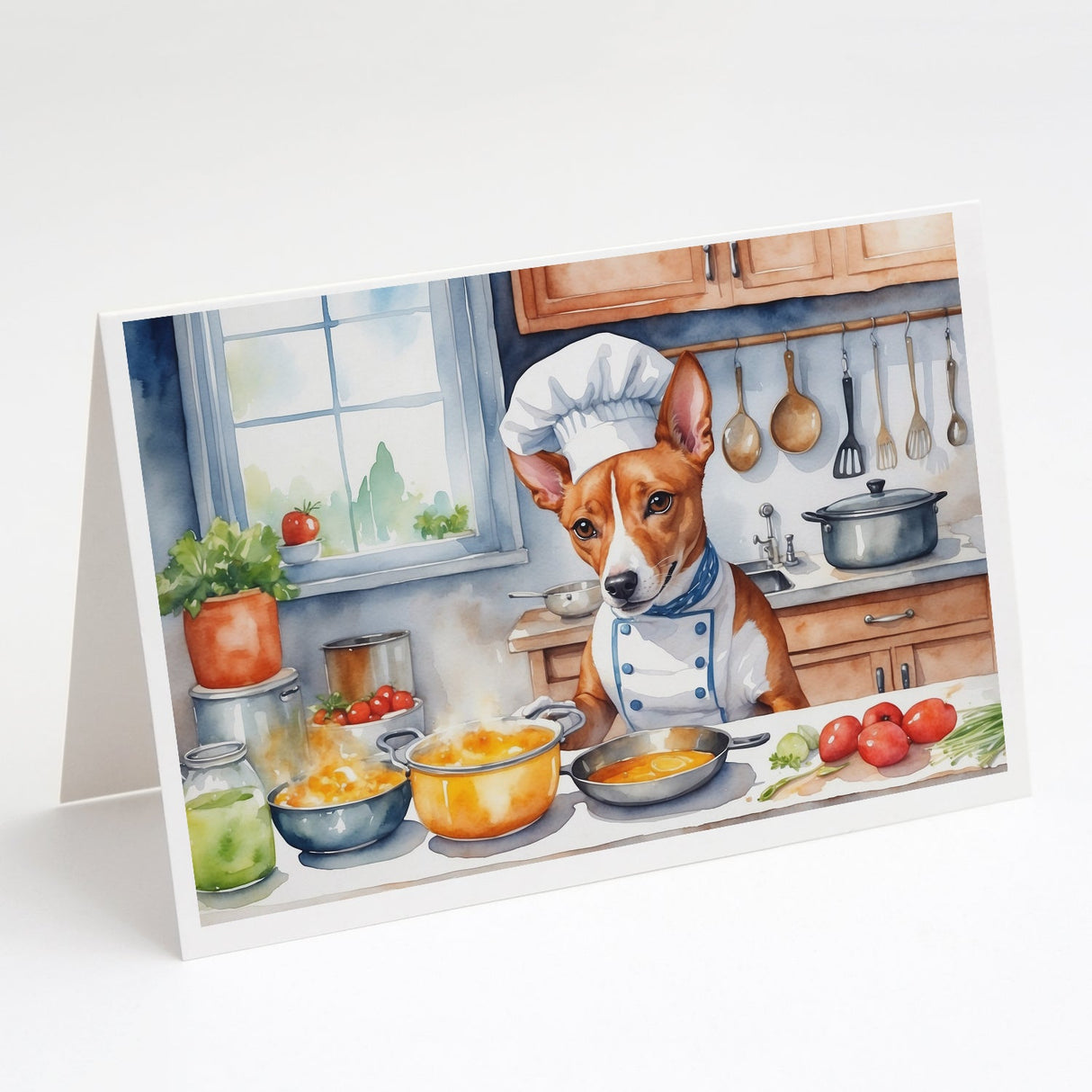 Basenji The Chef Greeting Cards Pack of 8