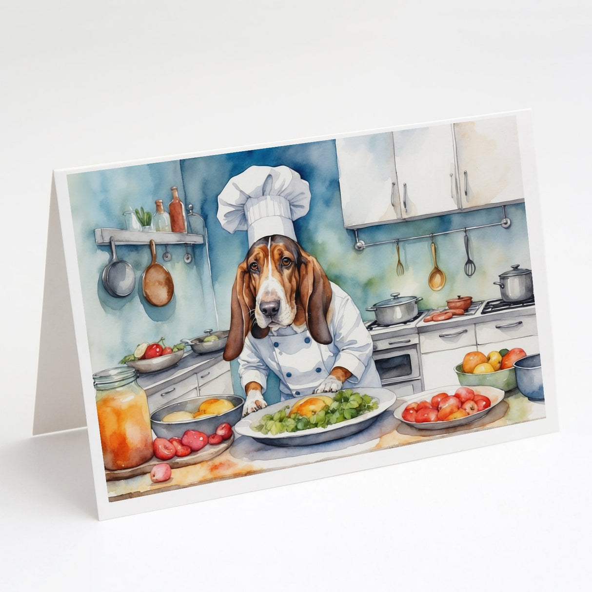 Basset Hound The Chef Greeting Cards Pack of 8