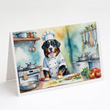 Bernese Mountain Dog The Chef Greeting Cards Pack of 8