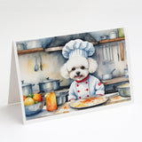 Bichon Frise The Chef Greeting Cards Pack of 8