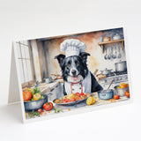 Border Collie The Chef Greeting Cards Pack of 8