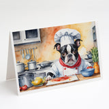 Boston Terrier The Chef Greeting Cards Pack of 8