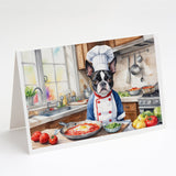 Boston Terrier The Chef Greeting Cards Pack of 8