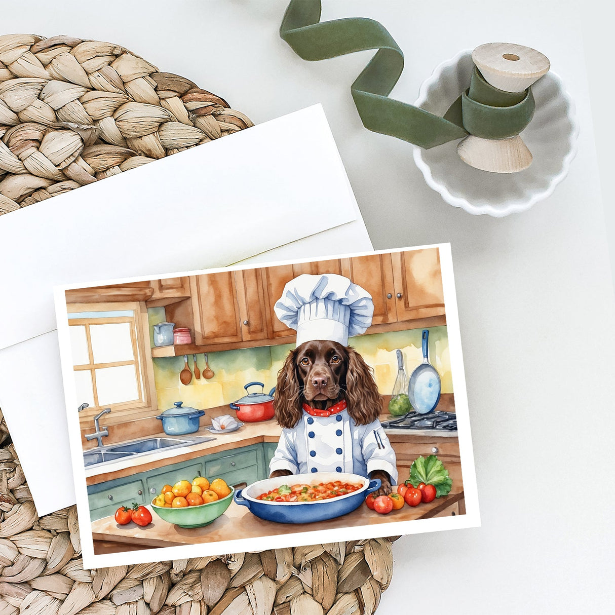 Boykin Spaniel The Chef Greeting Cards Pack of 8