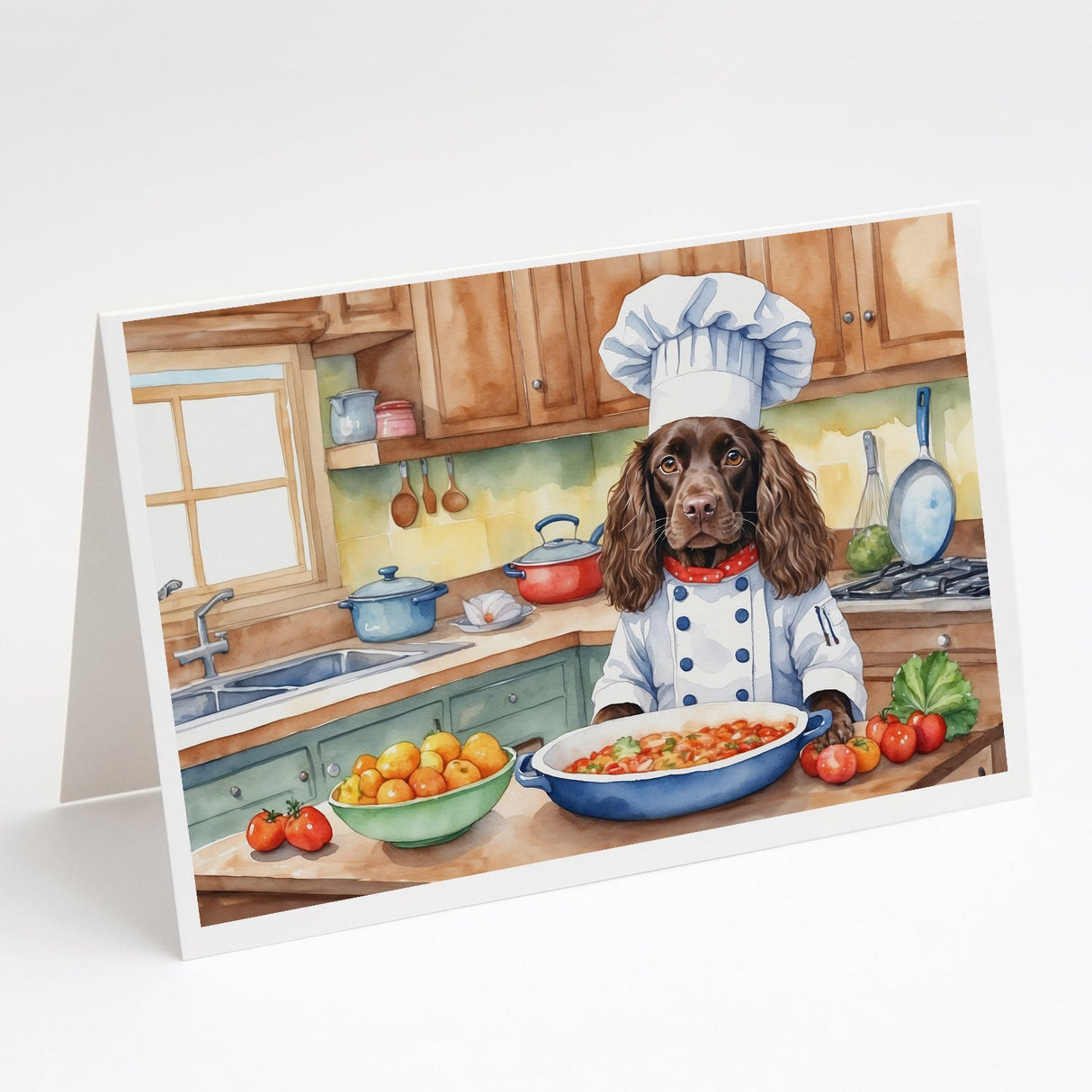 Boykin Spaniel The Chef Greeting Cards Pack of 8