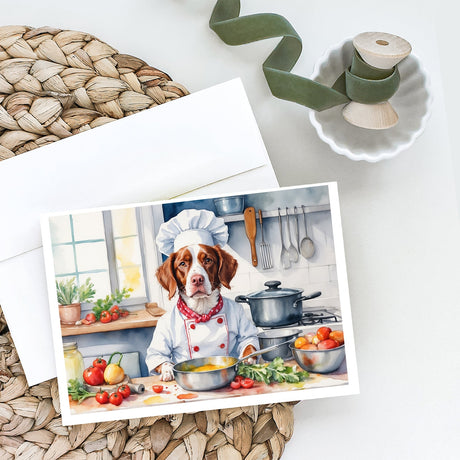 Brittany Spaniel The Chef Greeting Cards Pack of 8