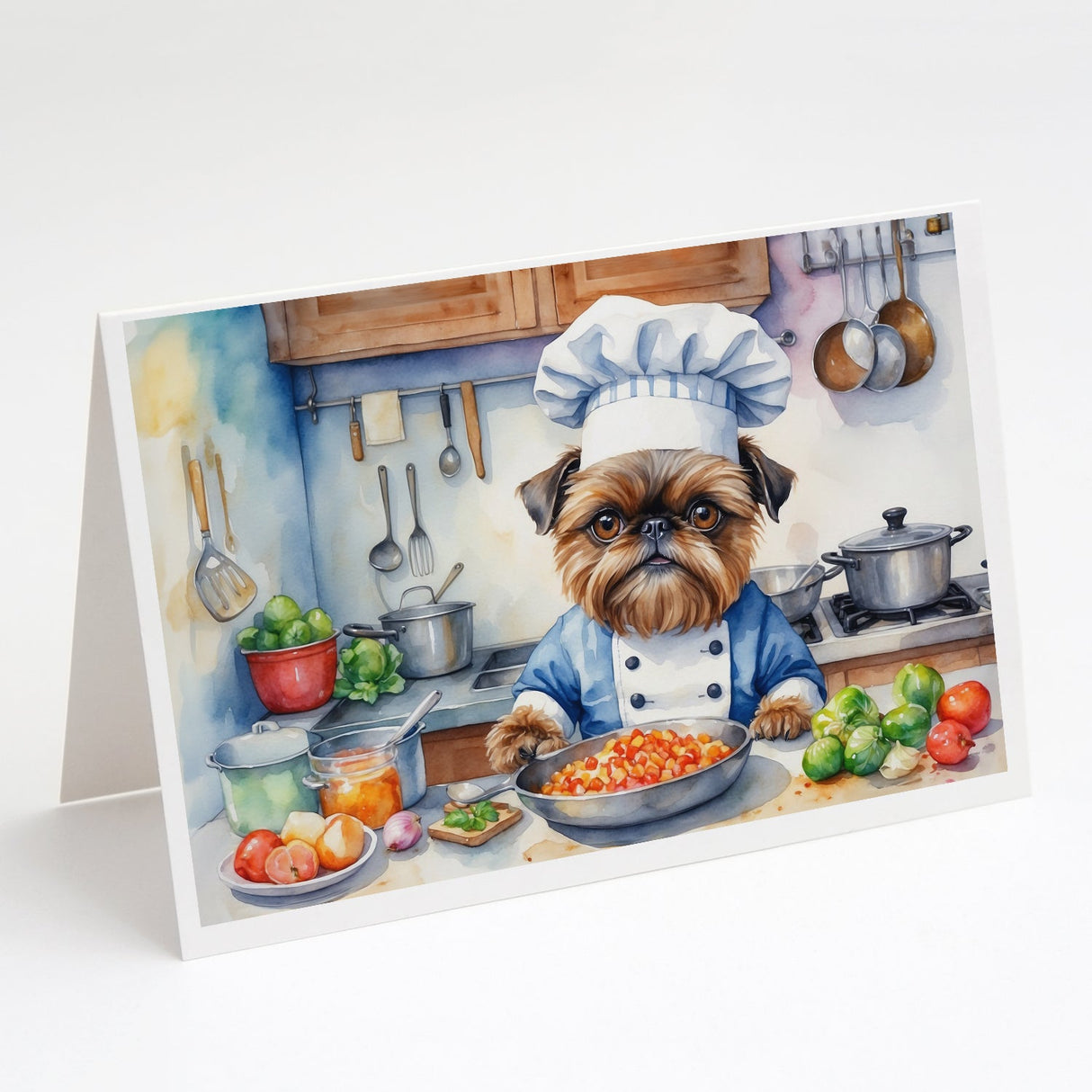 Brussels Griffon The Chef Greeting Cards Pack of 8