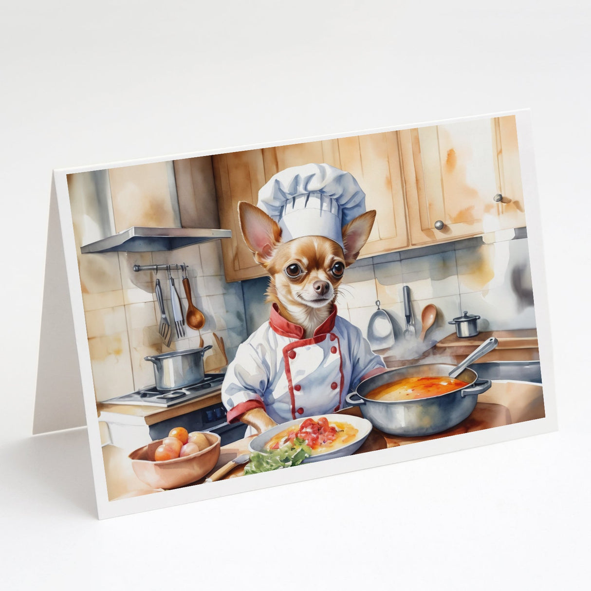 Chihuahua The Chef Greeting Cards Pack of 8