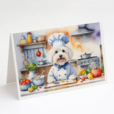 Coton de Tulear The Chef Greeting Cards Pack of 8