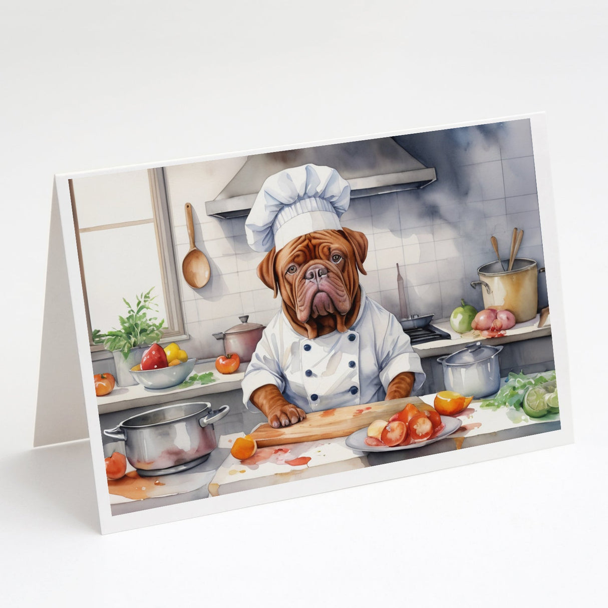 Dogue de Bordeaux The Chef Greeting Cards Pack of 8