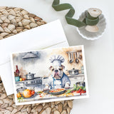 English Bulldog The Chef Greeting Cards Pack of 8