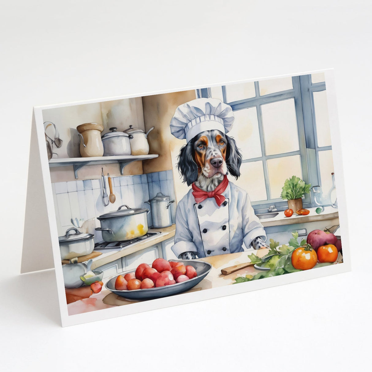 English Setter The Chef Greeting Cards Pack of 8