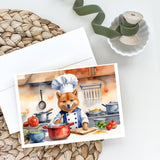 Finnish Spitz The Chef Greeting Cards Pack of 8