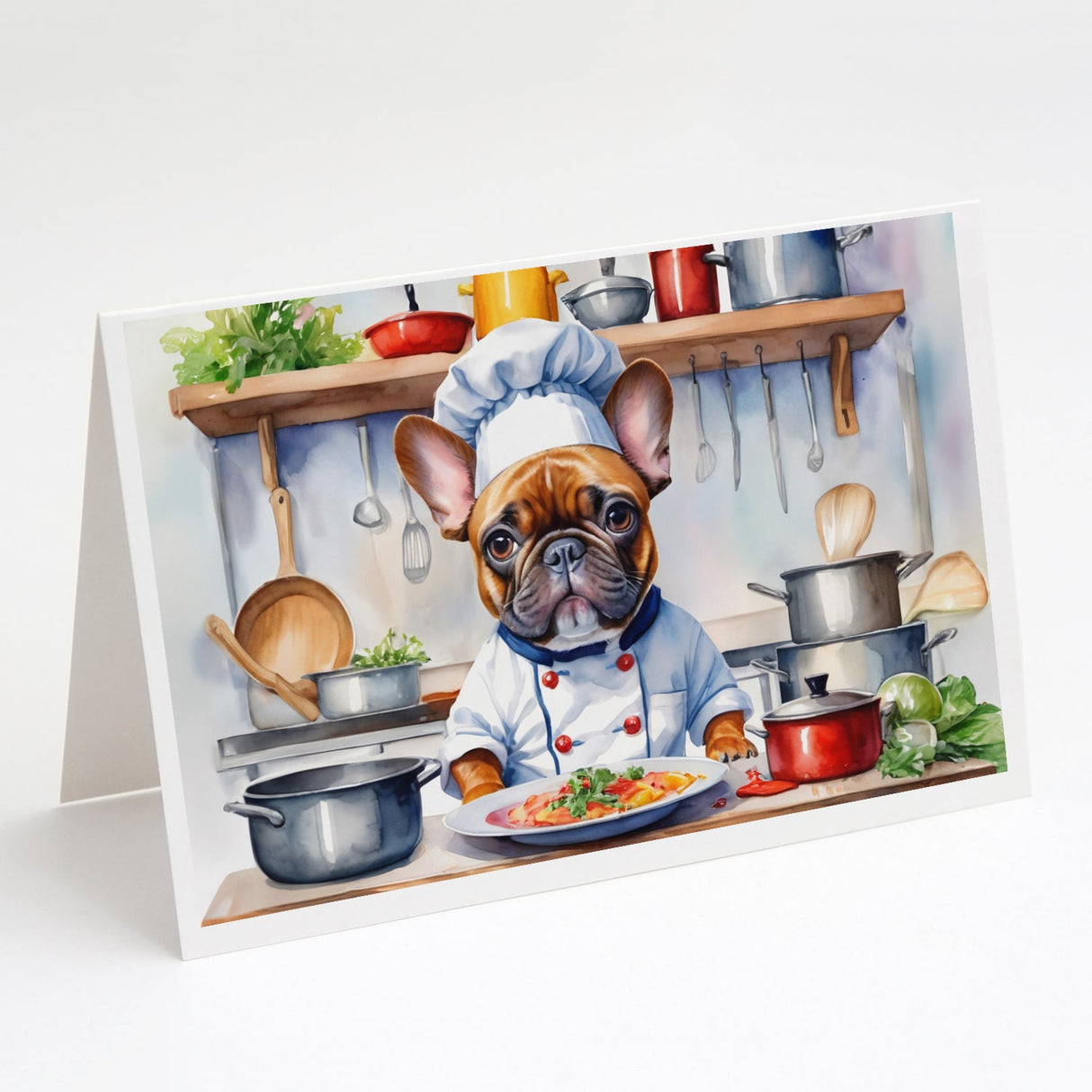 French Bulldog The Chef Greeting Cards Pack of 8