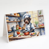 German Wirehaired Pointer The Chef Greeting Cards Pack of 8