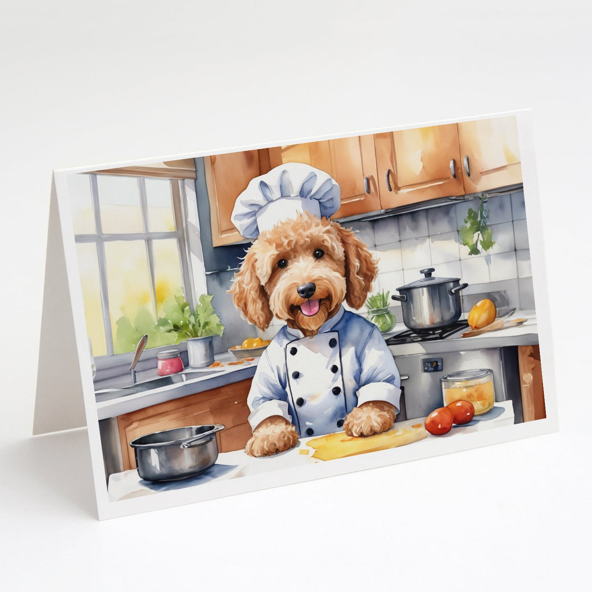 Goldendoodle The Chef Greeting Cards Pack of 8