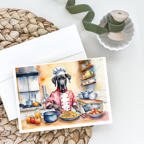 Great Dane The Chef Greeting Cards Pack of 8