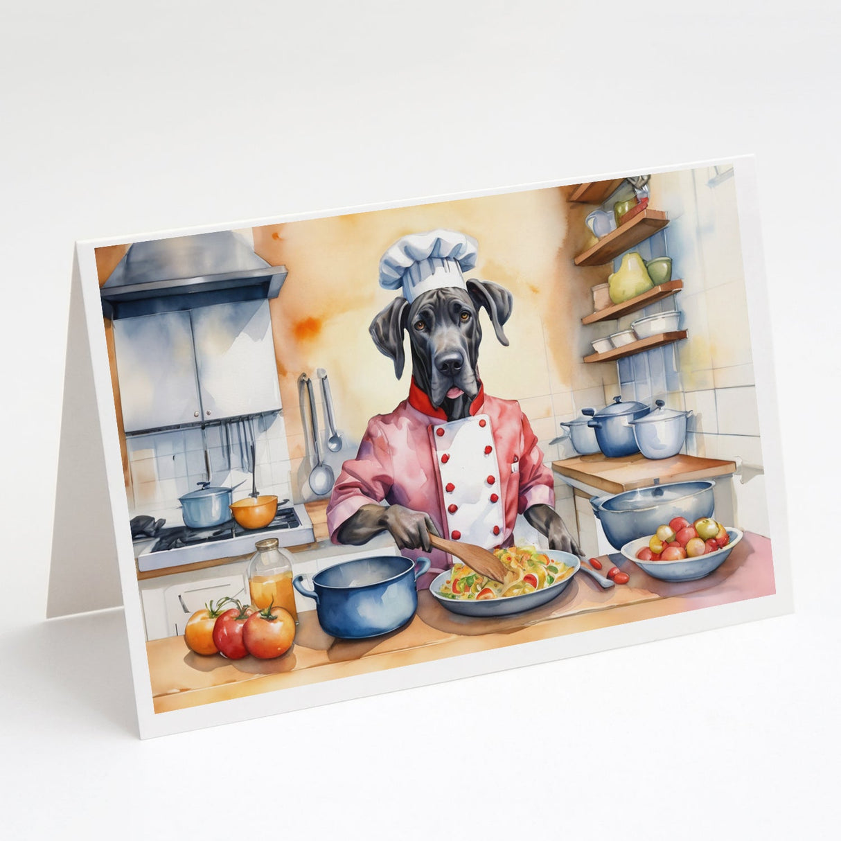 Great Dane The Chef Greeting Cards Pack of 8