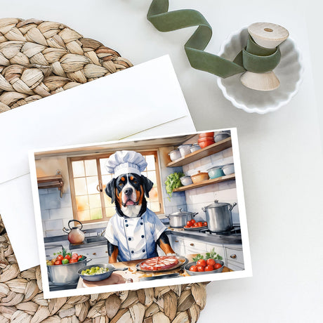 Greater Swiss Mountain Dog The Chef Greeting Cards Pack of 8