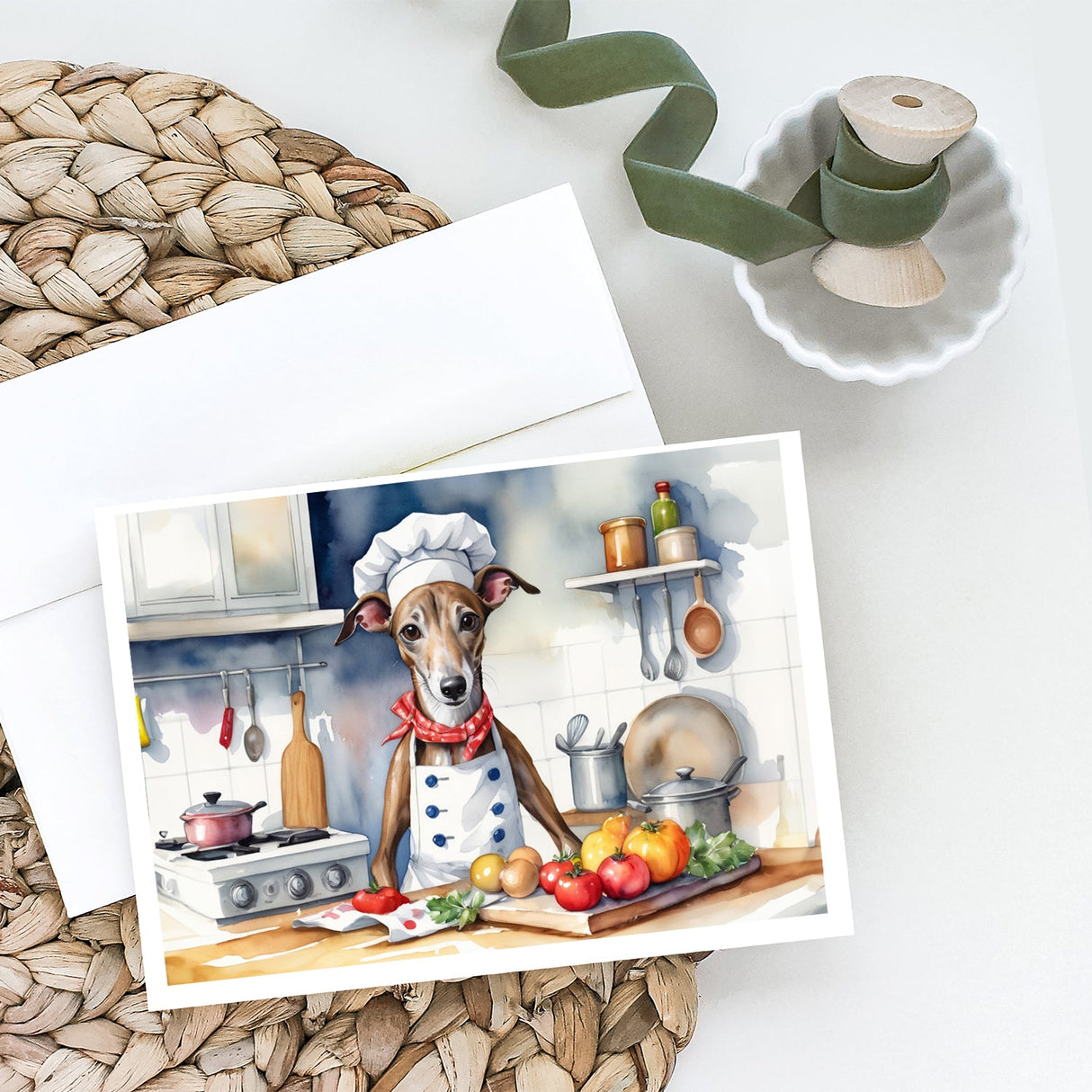 Greyhound The Chef Greeting Cards Pack of 8