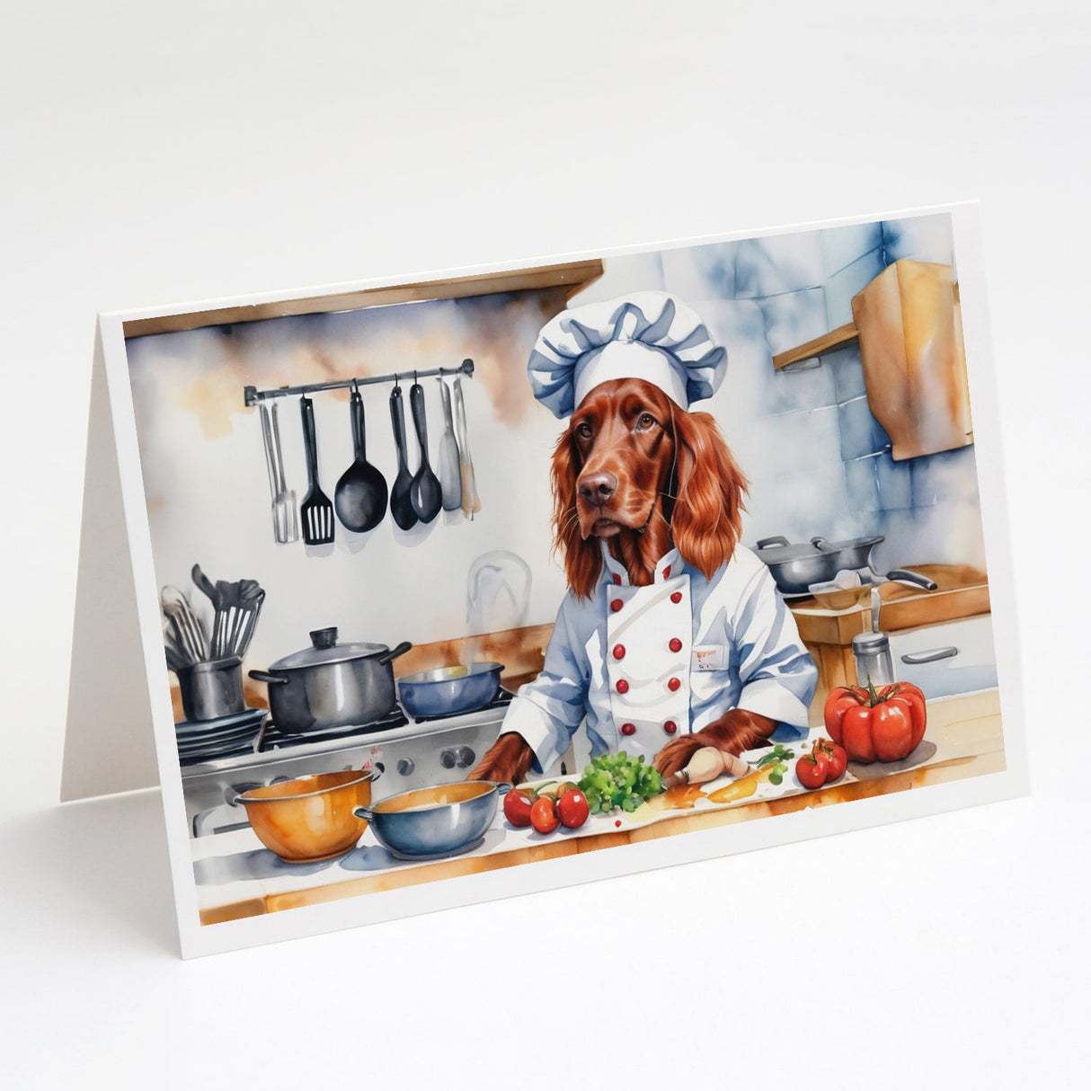 Irish Setter The Chef Greeting Cards Pack of 8