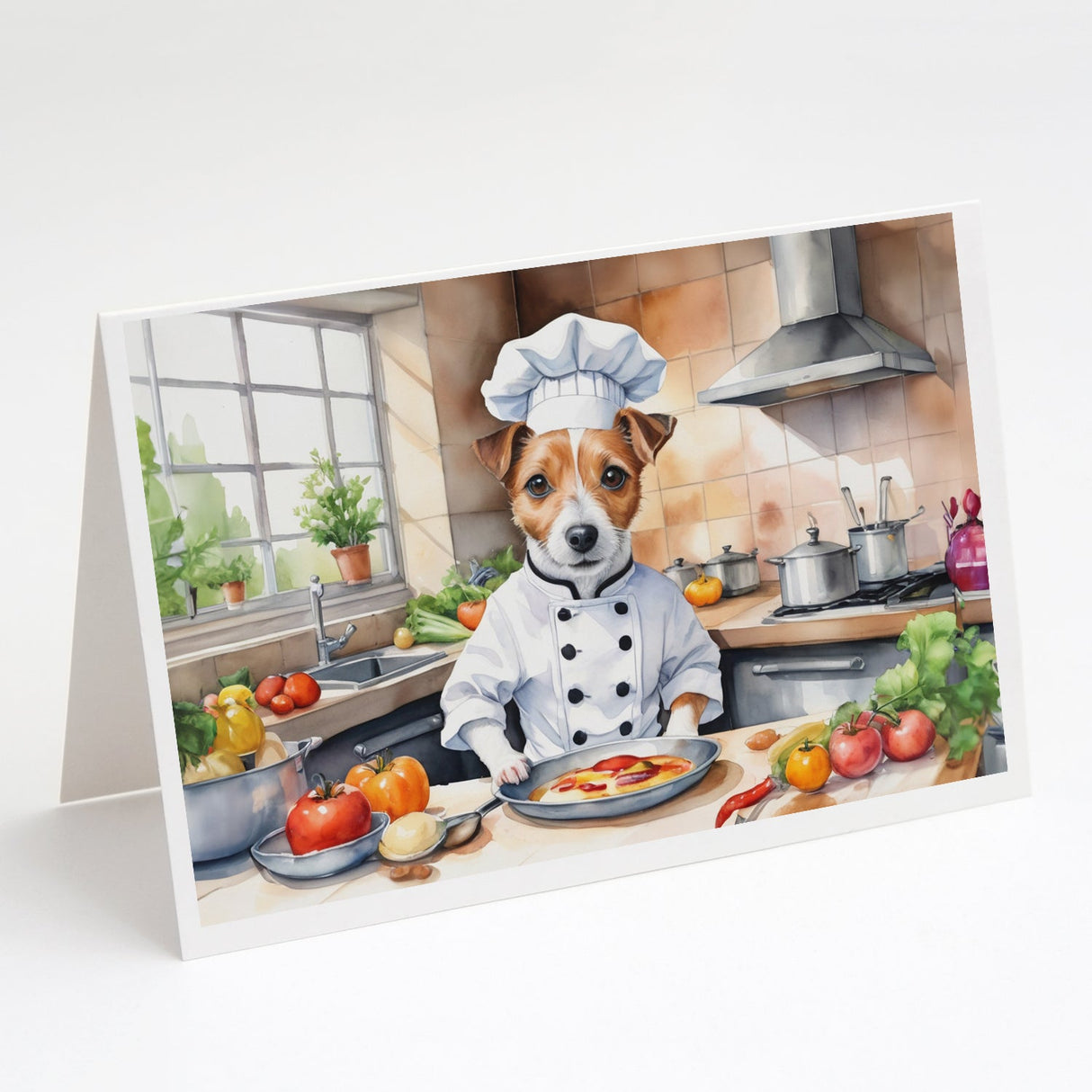 Jack Russell Terrier The Chef Greeting Cards Pack of 8