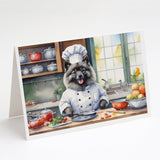 Keeshond The Chef Greeting Cards Pack of 8