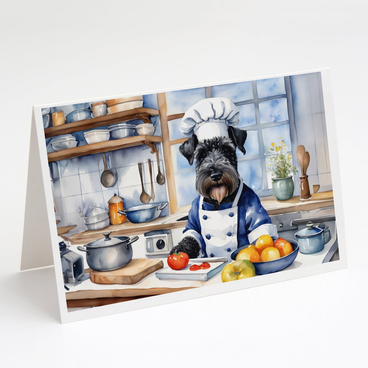 Kerry Blue Terrier The Chef Greeting Cards Pack of 8