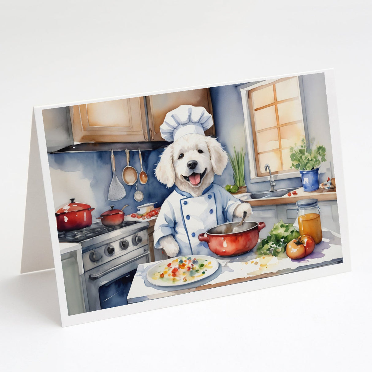 Kuvasz The Chef Greeting Cards Pack of 8