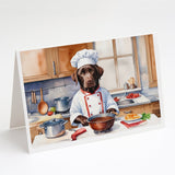 Chocolate Labrador Retriever The Chef Greeting Cards Pack of 8