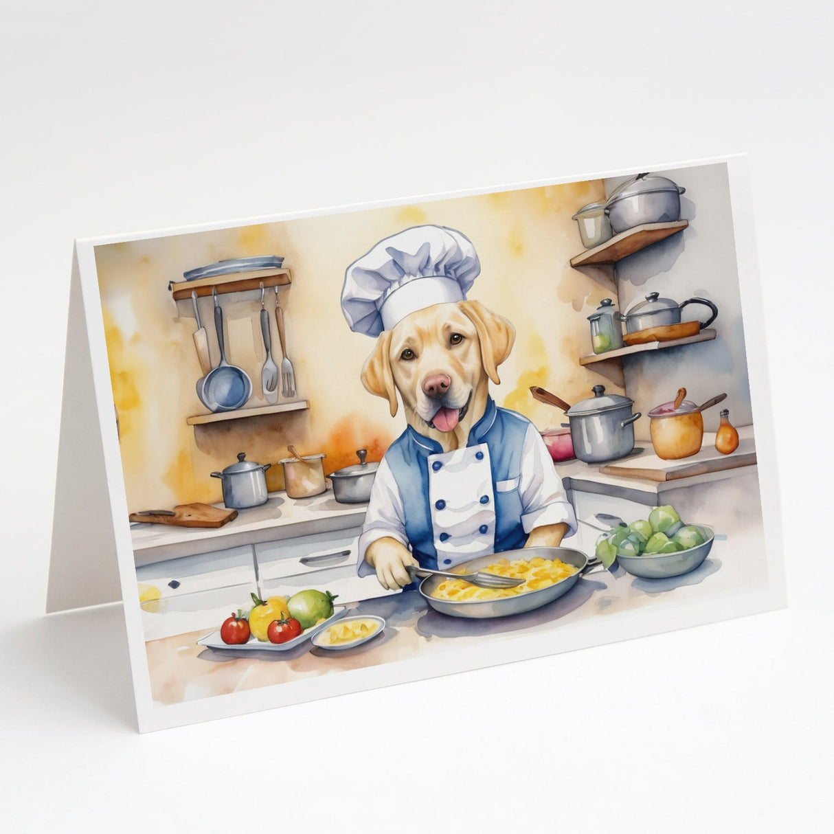 Yellow Labrador Retriever The Chef Greeting Cards Pack of 8