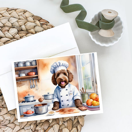 Labradoodle The Chef Greeting Cards Pack of 8