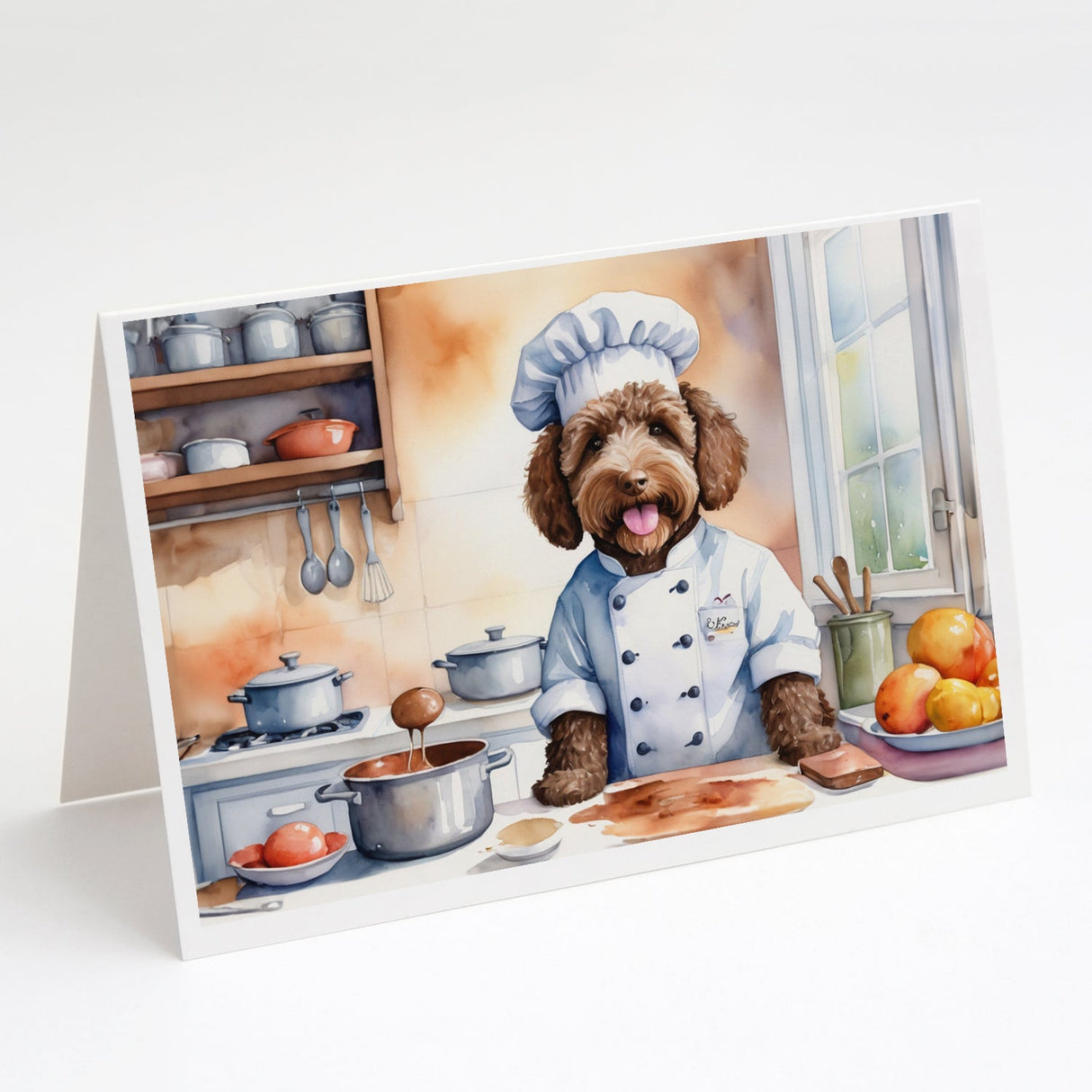 Labradoodle The Chef Greeting Cards Pack of 8