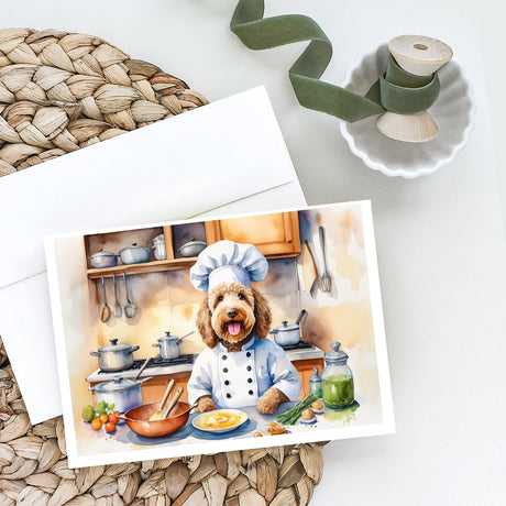 Labradoodle The Chef Greeting Cards Pack of 8