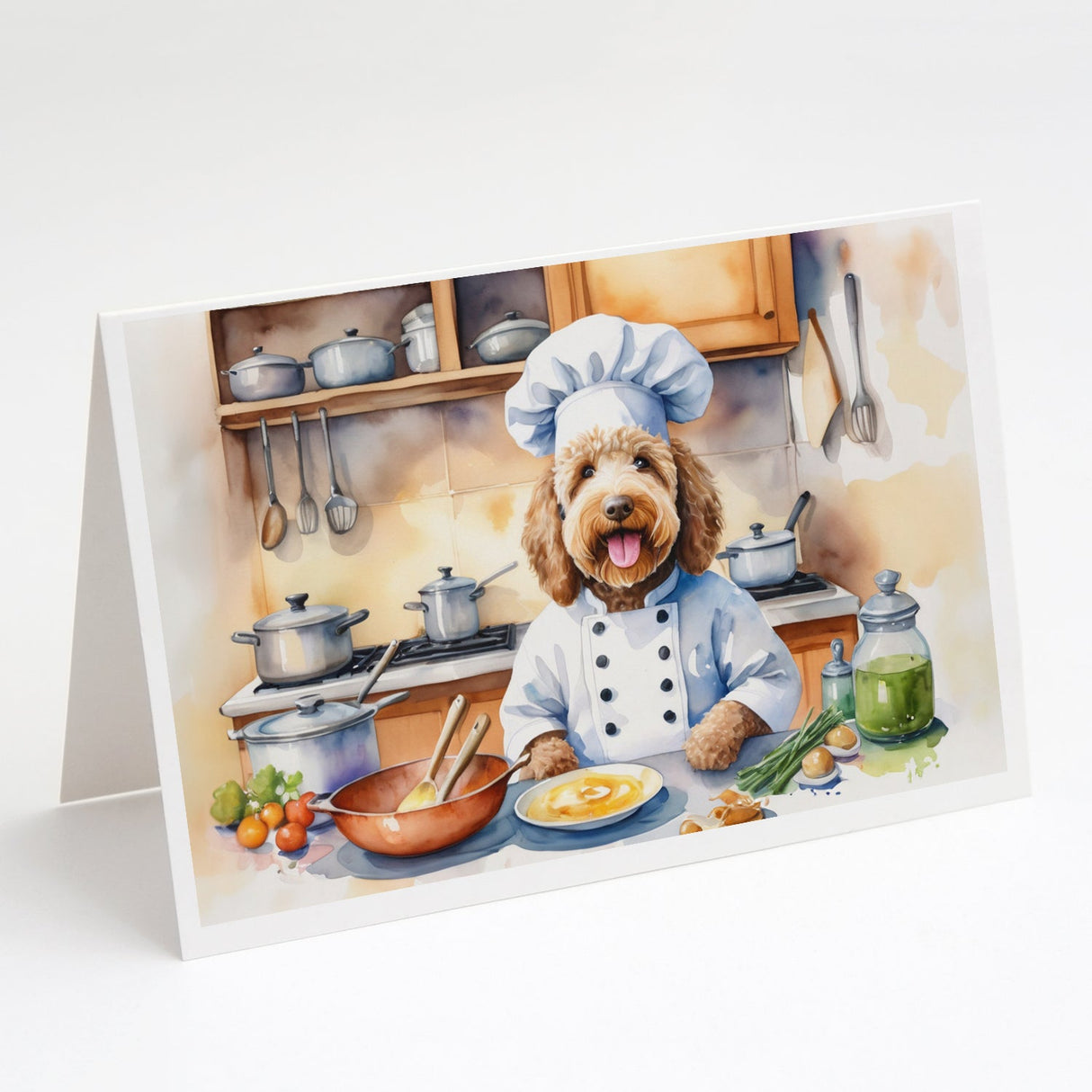 Labradoodle The Chef Greeting Cards Pack of 8