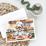 Lhasa Apso The Chef Greeting Cards Pack of 8