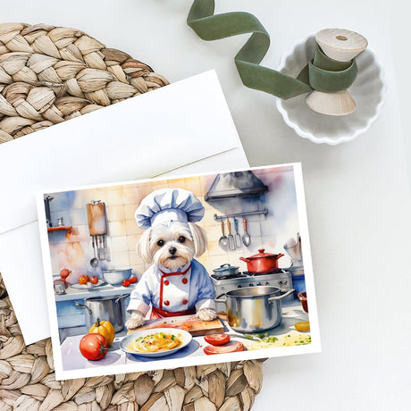 Maltese The Chef Greeting Cards Pack of 8