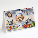 Maltipoo The Chef Greeting Cards Pack of 8