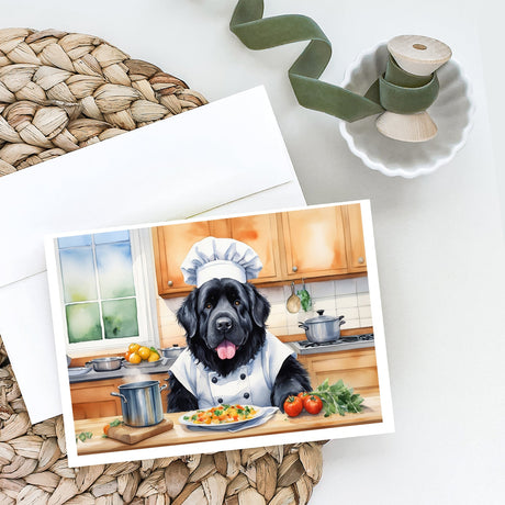 Newfoundland The Chef Greeting Cards Pack of 8