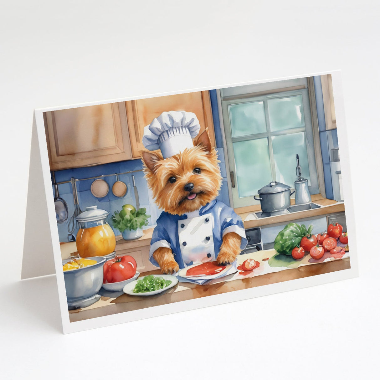 Norwich Terrier The Chef Greeting Cards Pack of 8