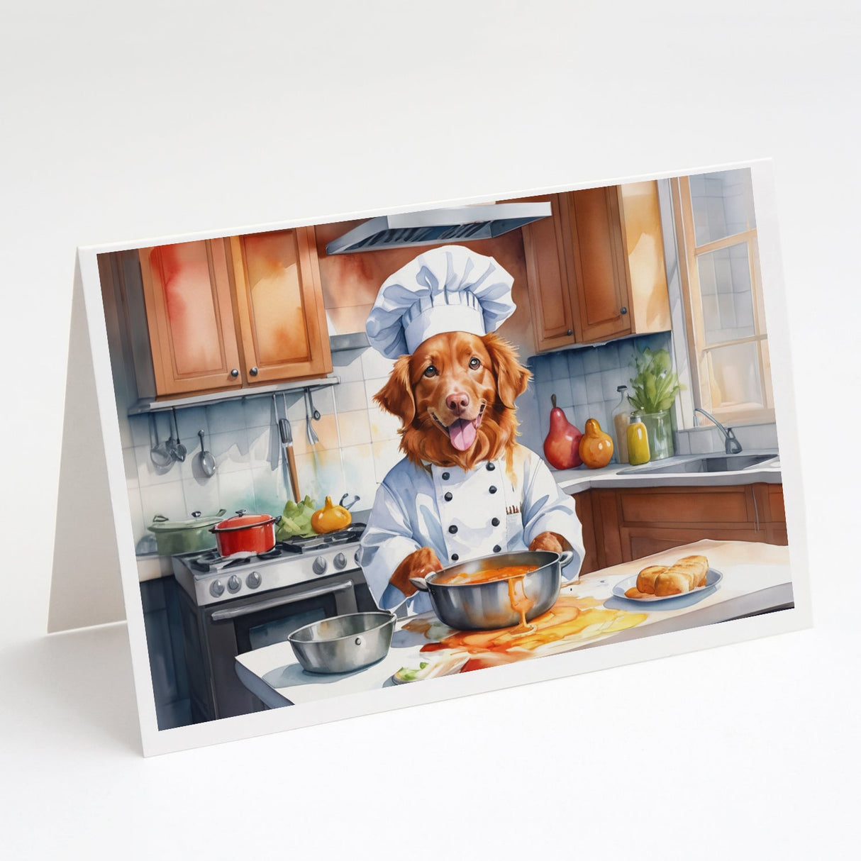 Nova Scotia Duck Tolling Retriever The Chef Greeting Cards Pack of 8