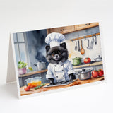 Pomeranian The Chef Greeting Cards Pack of 8