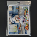 White Poodle The Chef Greeting Cards Pack of 8