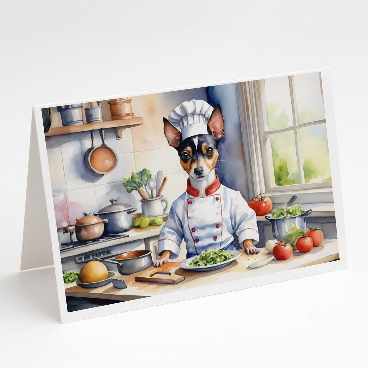 Rat Terrier The Chef Greeting Cards Pack of 8