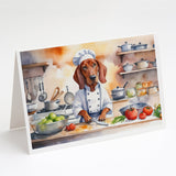 Redbone Coonhound The Chef Greeting Cards Pack of 8